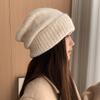 The Large Head Girdle Warm Ear Protecting Knitted Cap Is Fashionable and Versatile Making Your Face Look Good. The Small Woolen Cap Keeps You Warm