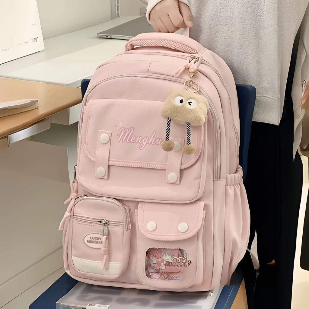 Schoolbag New Contrasting Color Schoolbag Female Junior and High School Students Large-capacity Backpack Primary School Students 3rd To 1st Grade