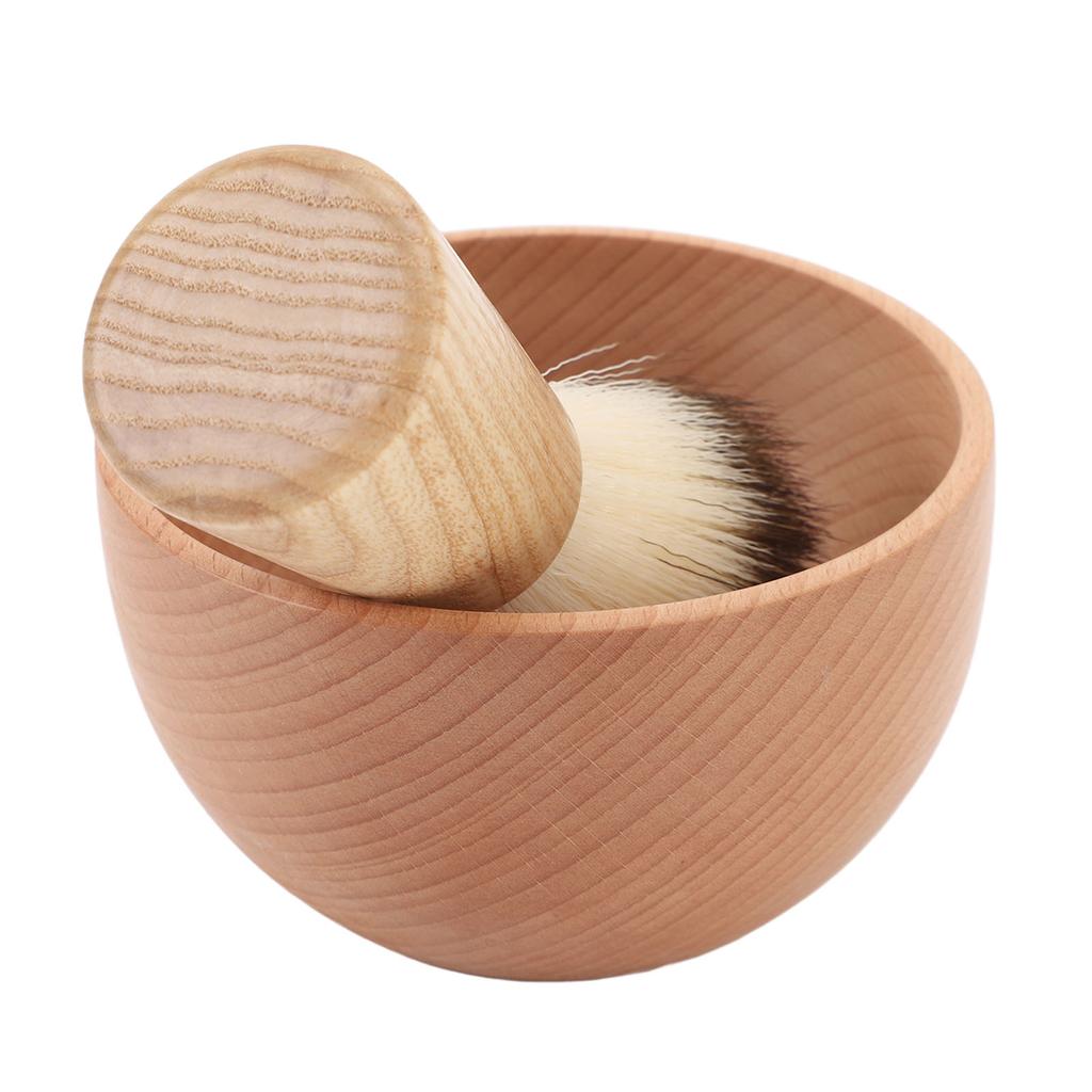Men Shaving Brush Set Multipurpose Soft Bristles Lightweight Portable Shaving Brush Bowl Set for Salon Home Travel