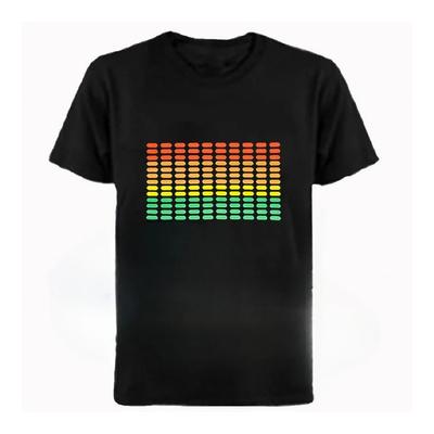 Equalizer Lights Flashing Music Fun Graphic Print Trend Casual Fashion Summer Men Women Universal Crew Neck Short Sleeve T-shirt