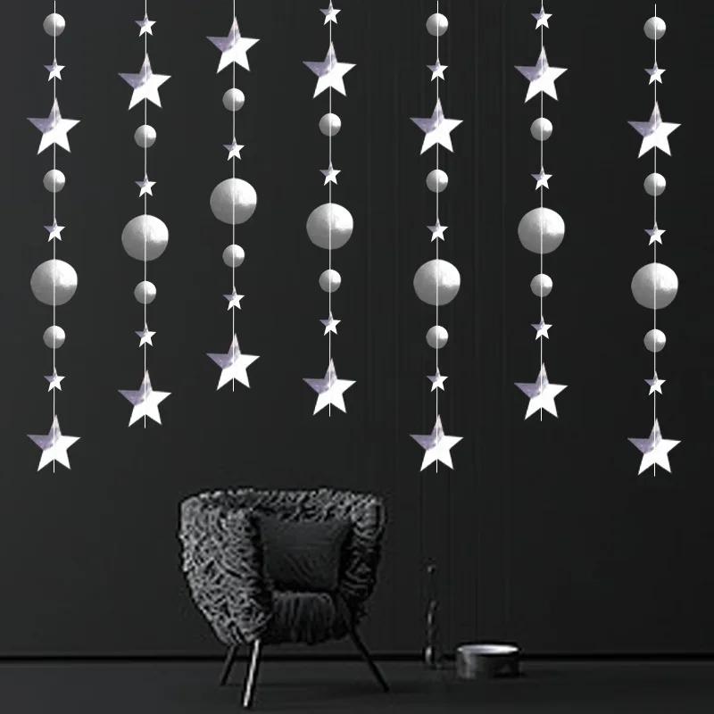 Pandantiv de Crăciun Oglindă Dublă Ghirlande Stea Aurie Petrecere Crăciun Ornamente Picătură Crăciun Fericit An Nou 2025 Decor Petrecere Pentru Casă