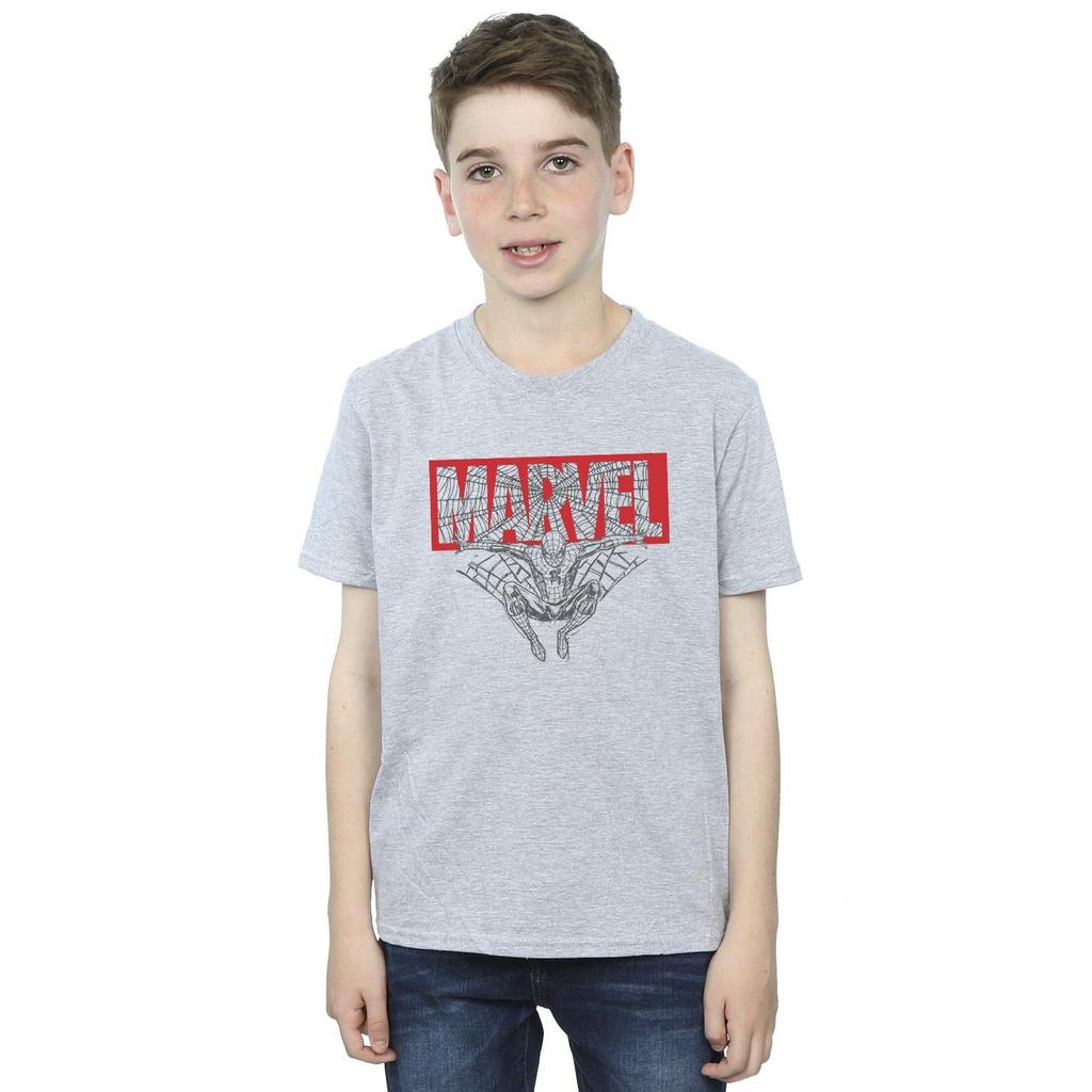 Marvel Boys Spider Man Logo Red T-Shirt