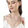 Scintillare by Sukkhi Western Style Rhodium Plated Silver Heart Lock Pendant Necklace for Women & Girls|