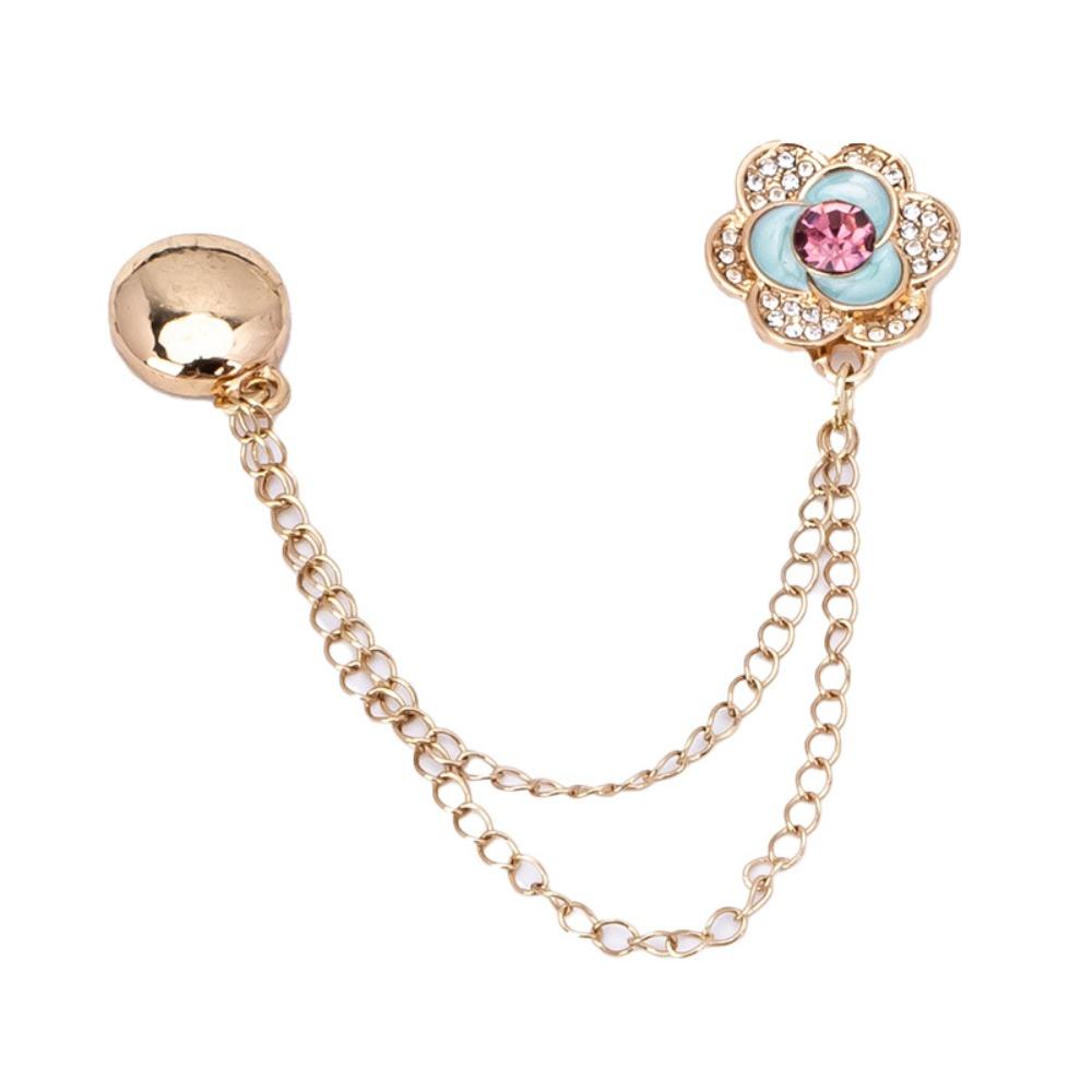 Adjustable Chain Metal Buttons Clip Seam Free Cuff Fixing Magnet Pin Clothing Magnetic Clasp  Pants