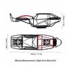 RC Metal Roll Cage Black Strong Metal Better Traction Road Holding RC Car Chassis Frame for Axial Capra Kit 1.9UTB