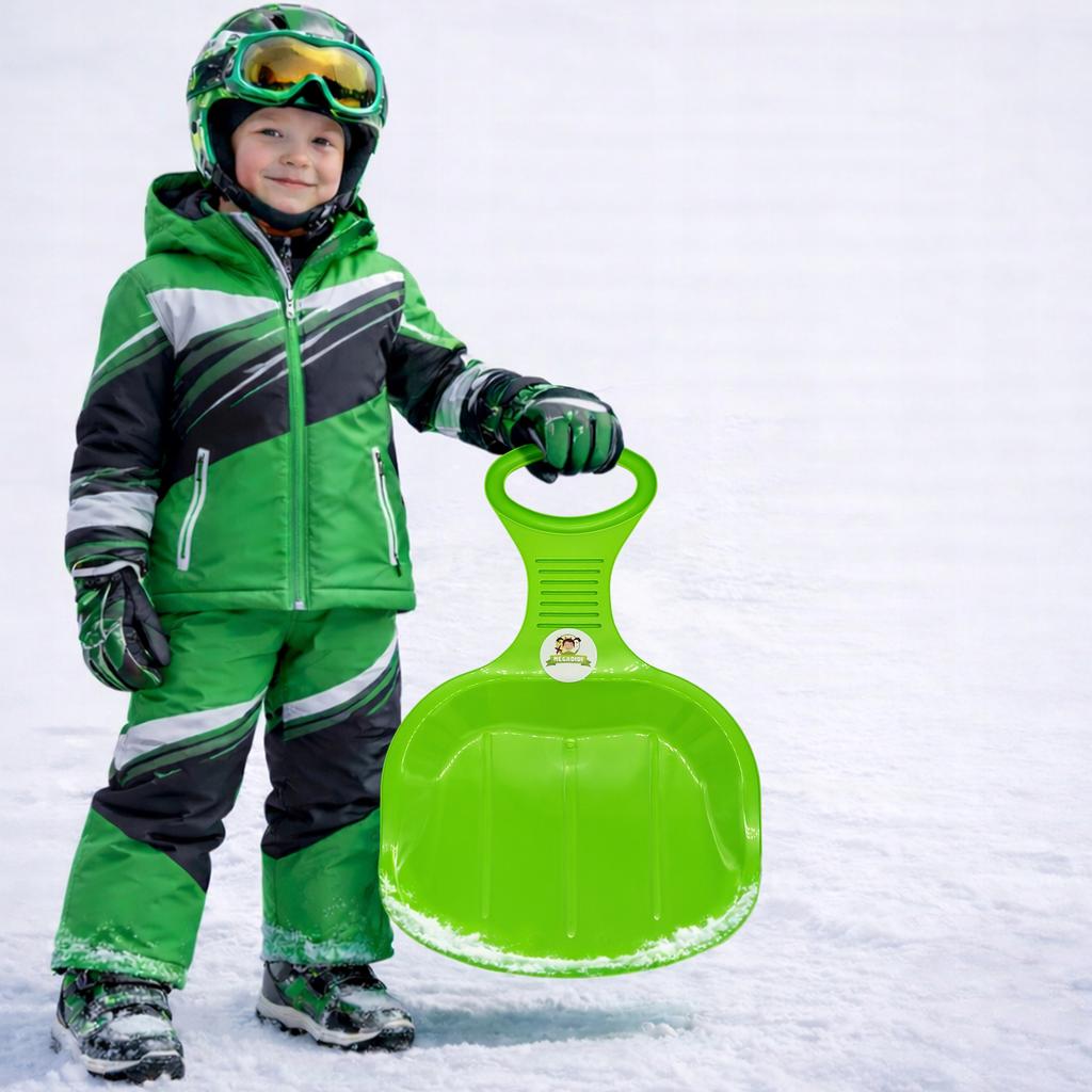 Ślizg Na Śnieg Jabłuszko Do Zjeżdżania Sanki Xl Solidne 51 Cm Zielony