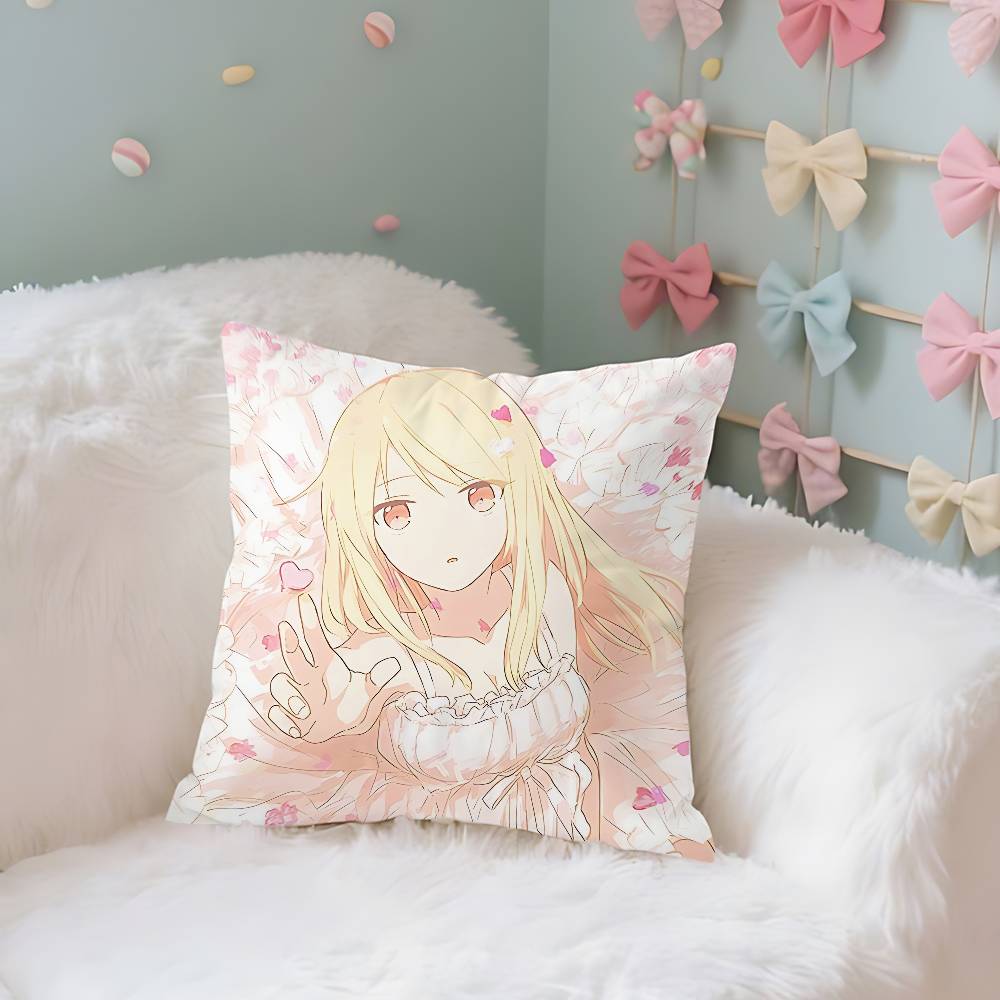 The Pet Girl Of Sakurasou Pillow Case Throw Pillow Cover Nordic Vintage Style Cushion Covers Home Living Room Sofa Couch Seat