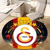 Galatasaray Logo,Football Club Crest Chair Mat Round Rug Office Carpet, Machine Washable, Non Slip, Suitable for Living Rooms, Bedrooms