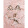 Porno Women Sexy Lingerie Set Kawaii Babydoll Underwear Erotic Embrodiery Bra Set Bra +Thong +Skirts 3pcs Set