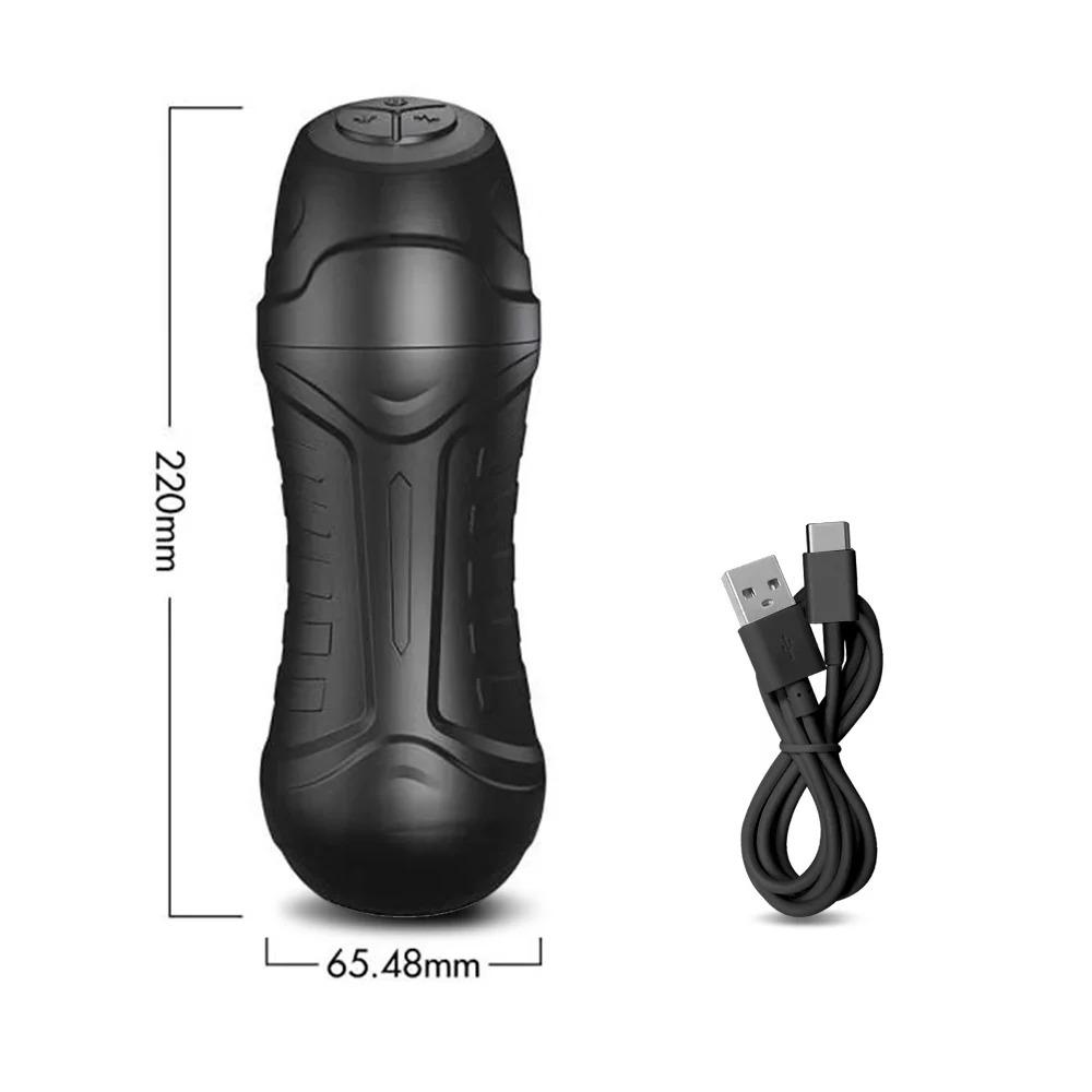 Automatic Male Masturbator Vibration Blowjob Sucking Machine Silicone Vagina Masturbation Cup Sex Toys Adult Goods for Men