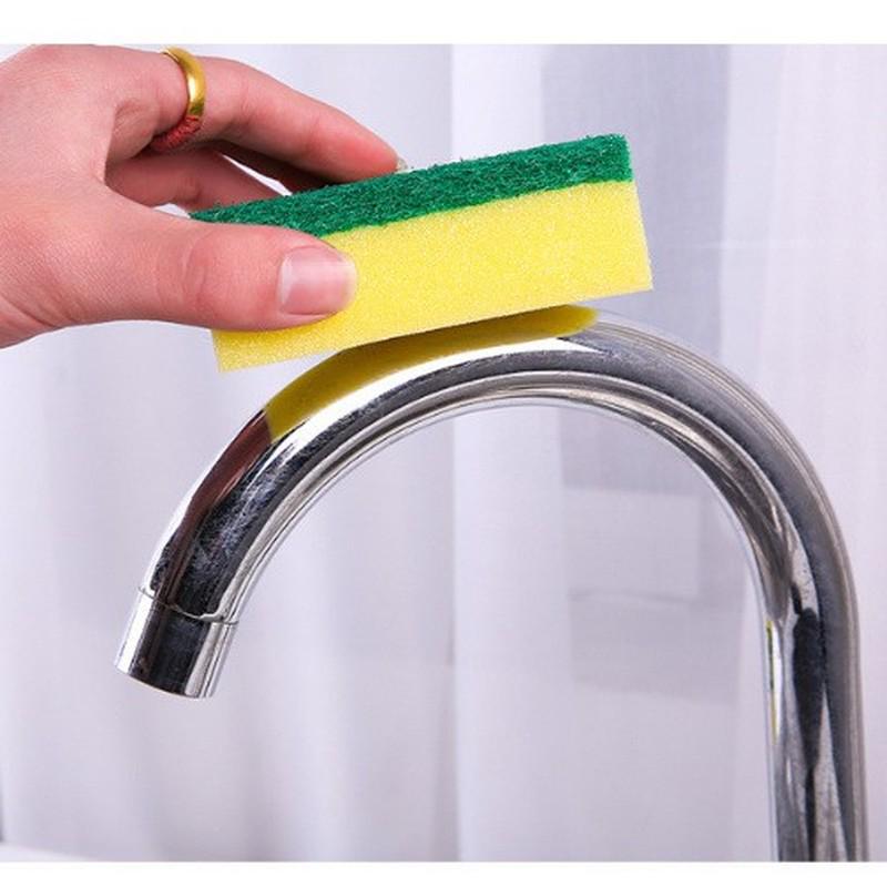 Double-Sided High-Density Dishwashing Sponge with Scouring Pad and Cleaning Brush