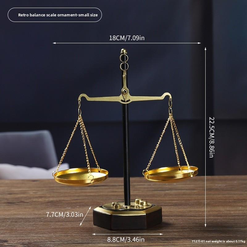 

Декорация в виде ретро-весов из смолы для фотореквизита, подарок на выпускной вечер Gold Black,Height 22.5cm