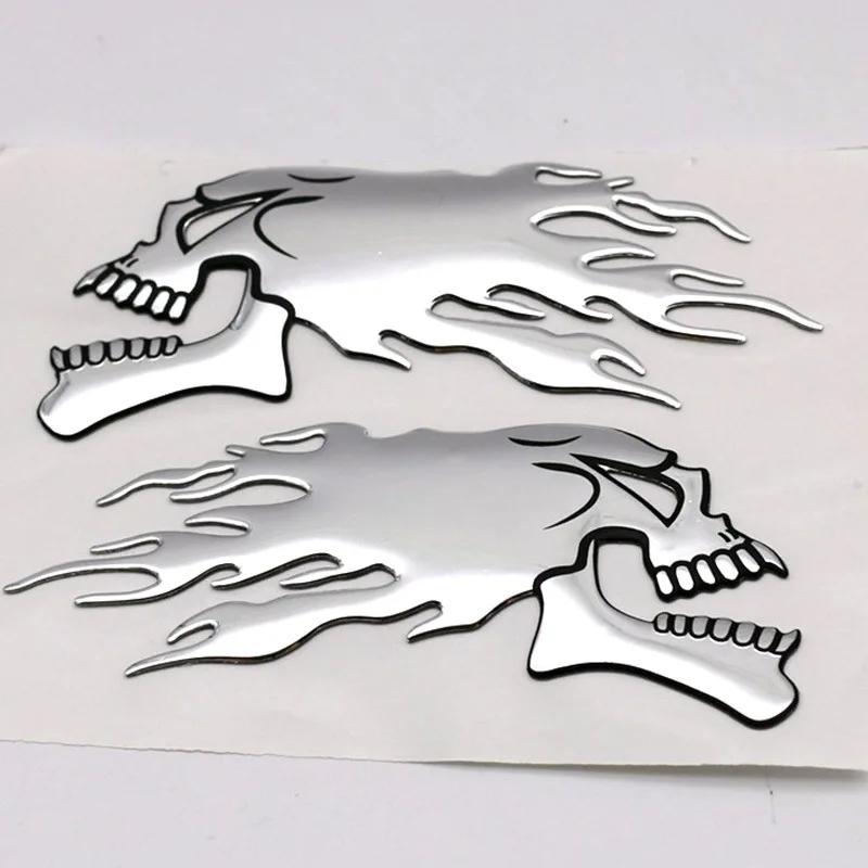 Car Sticker Ghost Skull Motorcycle 3D Sticker Scratches Metal Waterproof Modified Car Personality Occlusion Electric Car