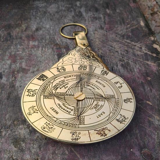 Handmade Brass Astrolabe Arabic Globe Nautical Navigation Instrument 15.24 Cm