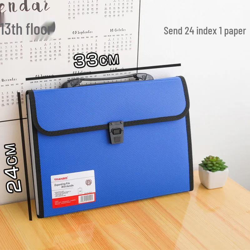 13-Pocket Accordion File Bag: Student Test Papers, Office Documents, Multi-Layer Large Capacity Storage