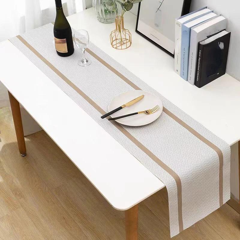 

1 PC Arrow Pattern Table Runner Solid Color Table Runner Mat Holiday Party Kitchen Indoor and Restaurant Decoration Accessories 30x120cm білий