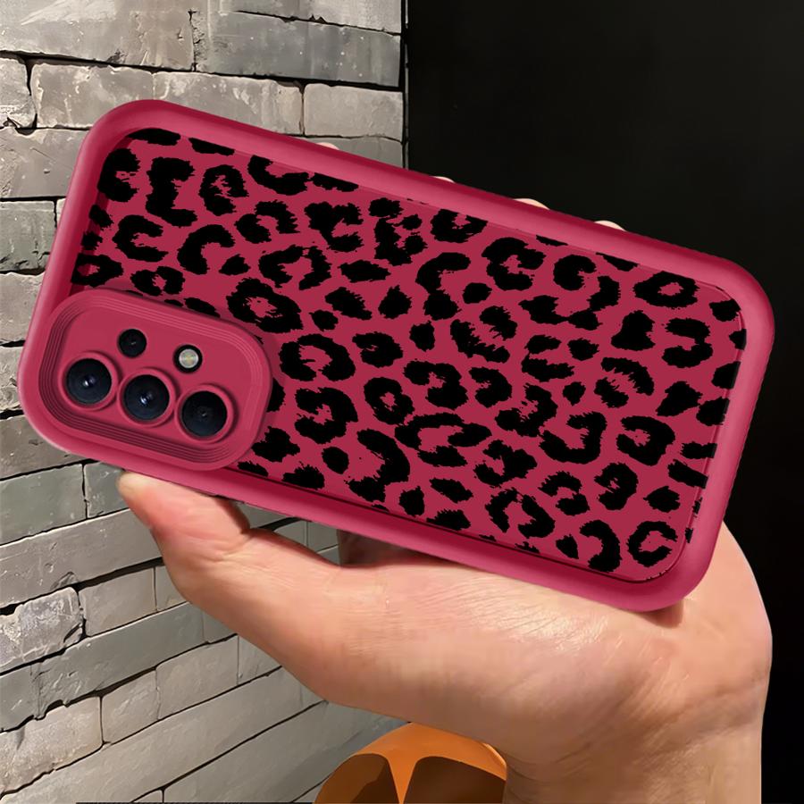 Case for Samsung Galaxy A50 A13 A30 A15 A11 A06 A12 A07 A05 A20 A16 A04 A17 A14 Phone Cover Leopard Print Art