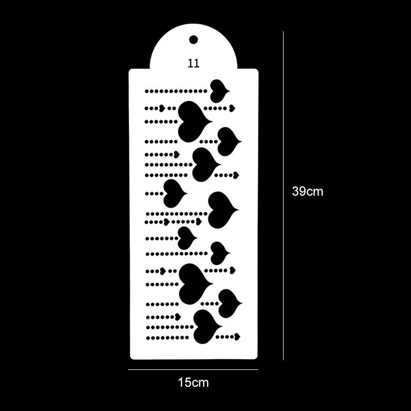 Kek Sprey Şablonu Plastik Dekorasyon Aletleri Hamur Kalıbı Kurabiye Damgası Tatlılar İçin Kabartma Aleti Boyama Çizim Şablonu