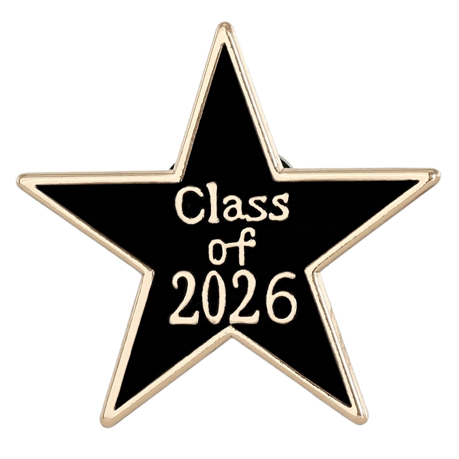 Graduation Star Pin Class of 2026 Commemorative Student Gift Graduation Keepsake Lapel Pin Suitable for Graduation Ceremonies and Celebrations