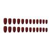 24ks Ballerina Pure Color Matte Coffin Nails Full Cover Medium Falešný Gel Matný lis na nehty