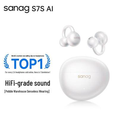 Saina S7S AI Open-Ear Bluetooth Ear-Clip Headphones