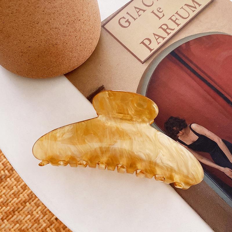 

Стильная акриловая заколка-краб для волос с великолепным дизайном «водяная волна» для женских аксессуаров мода Rainbow Coffee