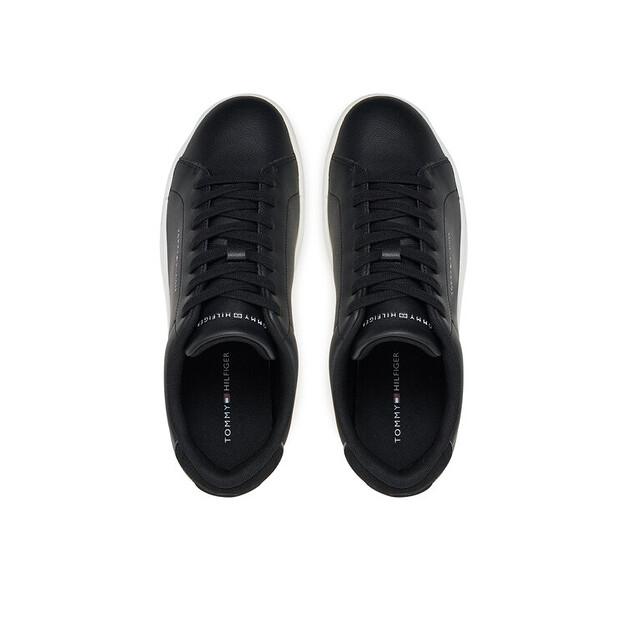 Мужские кроссовки Tommy Hilfiger Th court lth detail ess fm0fm05367 чёрные