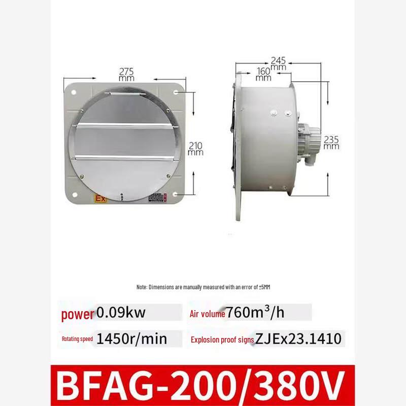 Rongyu-200 Explosion-proof Industrial Exhaust Fan