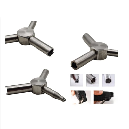 Bookwarm Valve Wrench (Stainless Steel) for Gas Magazines, Universal Triangle Wrench Force Magazine Charging Tool, Easy To Use, Compact (Black)