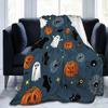 Fall Pumpkin Autumn Leaves Soft Throw Blanket Lightweight Flannel Fleece Blanket for Couch Bed Sofa