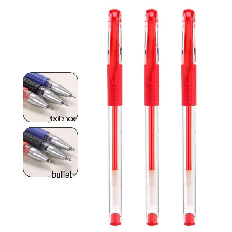 

0.5mm Black Student Ballpoint Pen: Quick-Drying Exam & Office Pen Needle Tip 0.5mm червоний