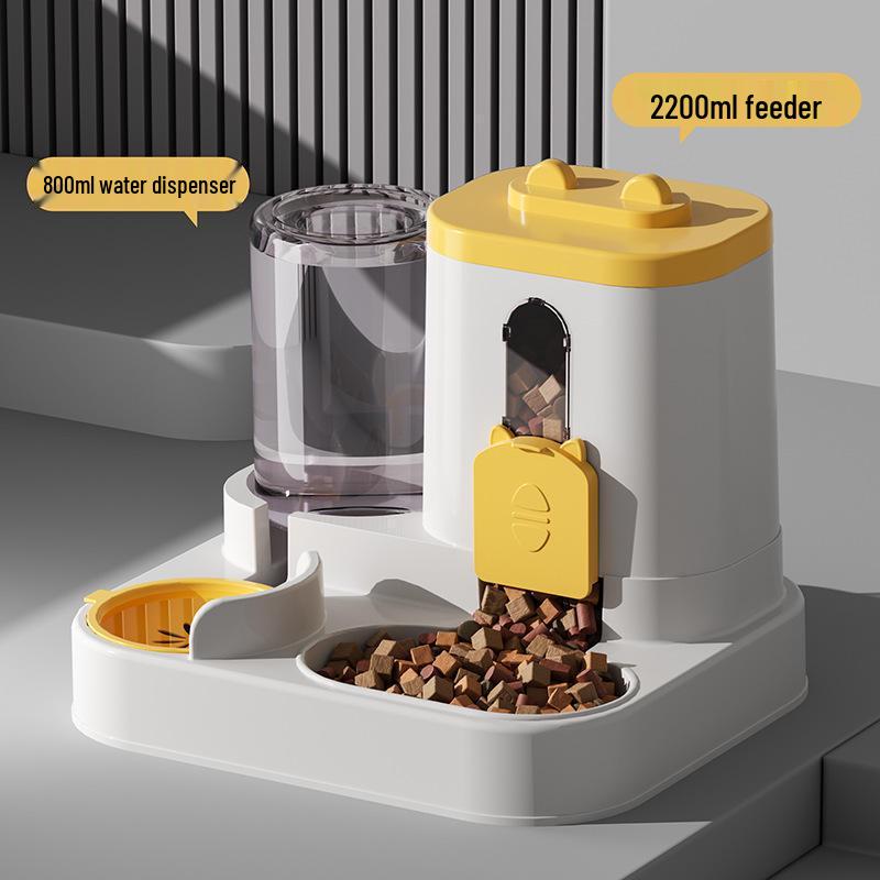 Automatic Cat & Dog Feeder with Two-in-One Water Dispenser