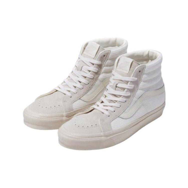 Vans Authentic Series Versatile Casual Comfortable High-Top Skate Shoes Unisex Sneakers White VN0A5KRTDJR1