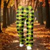 Herren Christmas Print Jogginghose Locker sitzende Jogginghose mit Taschen Sportliche Freizeit Hose