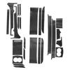1 Set 3D Full Interior Trim Sticker Cover Film Black Fit for Tesla Model X S Dashboard Center Console Cup Holder 2012-2021 LHD