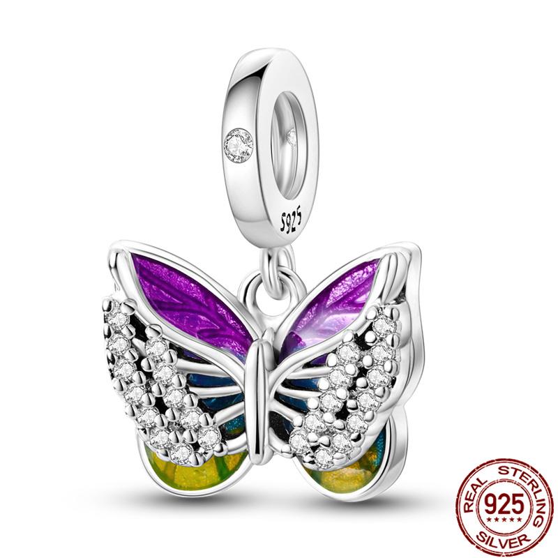 Fit Charms Fororiginal Bracelets 100%Copper Luminous Butterfly Series Beads Diy Jewelry Making For Women Gift