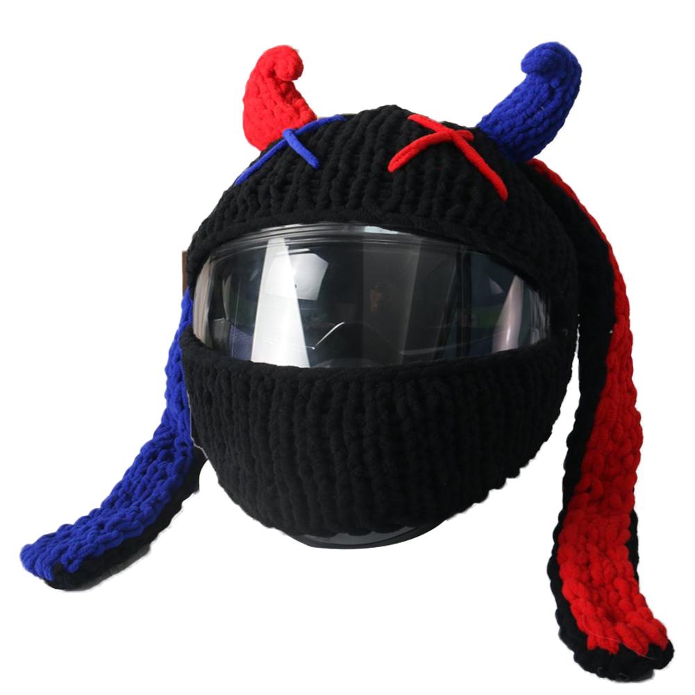 Universal Plush Motorcycle Helmet Cover for Full Rabbit Plush Helmet Covers for Christmas Gifts Motorcycle Helmet Decoration Styling