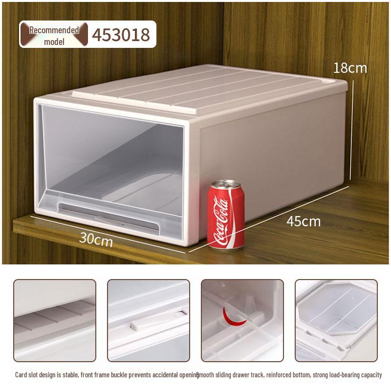 Japanese Thickened Plastic Transparent Shoe and Clothes Organizer Drawer