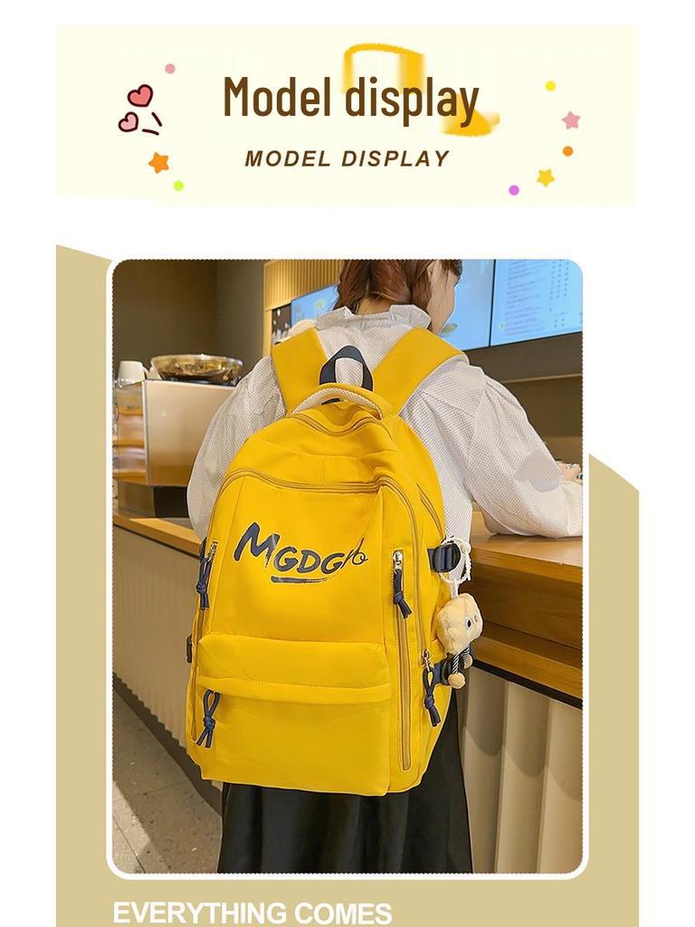 Korean Style Versatile Student Backpack - Large Capacity, Lightweight, Casual Travel Bag for Couples