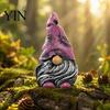 Miniature Landscaping Pieces Colorful Hat Gnome Resin Statue, Faceless Dwarf Figurine with Wrinkled Hat, Christmas Gifts Waterproof Garden Ornament,