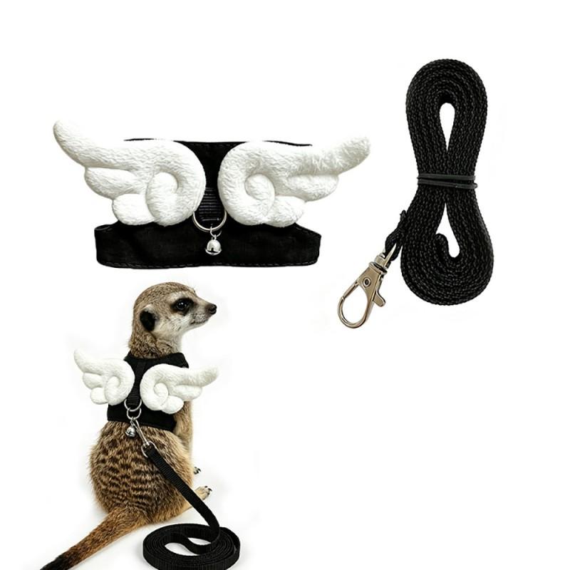 Adjustable Harness Leash Ferrets Fennec Foxes Small Pets - Canvas Chest Vest Style Walking Lead In 5 Colors