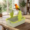 Portable Parrot Potty Training Platform Interactive Parrot Perch Shelf Bird Toy Pole  Desktop Use