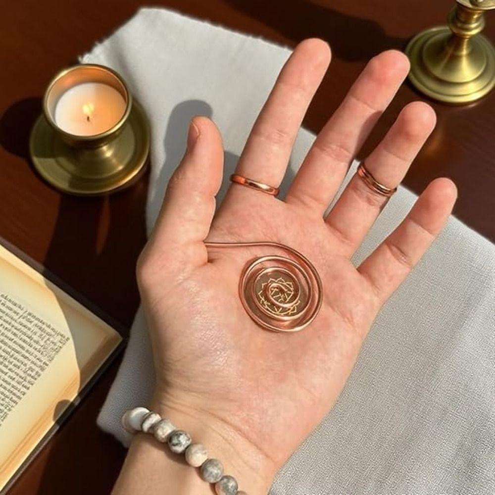 Handmade Copper Palm Ring Portable Copper Cuff  for Meditation & Energy Healing