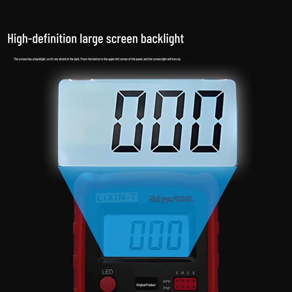 Lixinte VC830L Compact Digital Multimeter: High-Precision, Multifunctional Electrician Tool