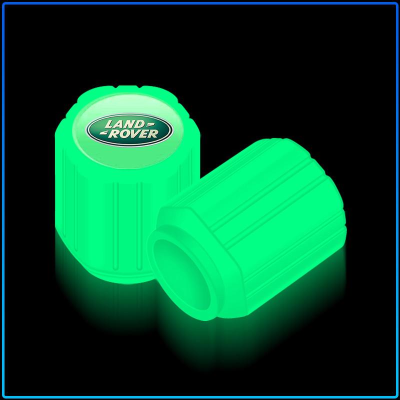 Luminous Car Tire Valve Caps Fluorescent Motorcycle Wheel Tyre For Land Rover Freelander 2 L2 L319 L462 LF Range Sport L322 Discovery 2 3 4 5 Defender