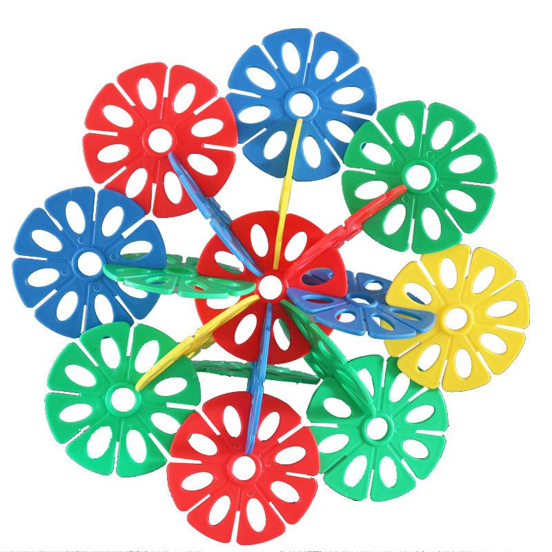 Thick Snowflake Interlocking Building Blocks for Kids Aged 3-6 - Educational Toys for Kindergarten 9 cm