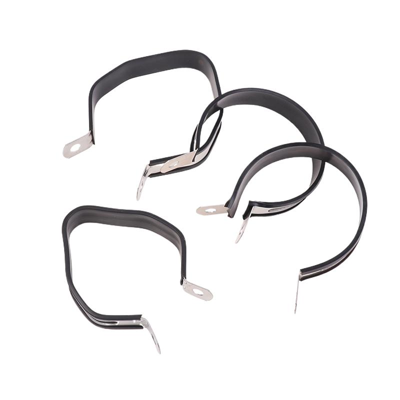 Motorcycle 60.5Mm Exhaust Pipe 51Mm Muffler Universal Fixed Circle Carbon Fiber Holder Clamp Fixed Ring Support Bracket