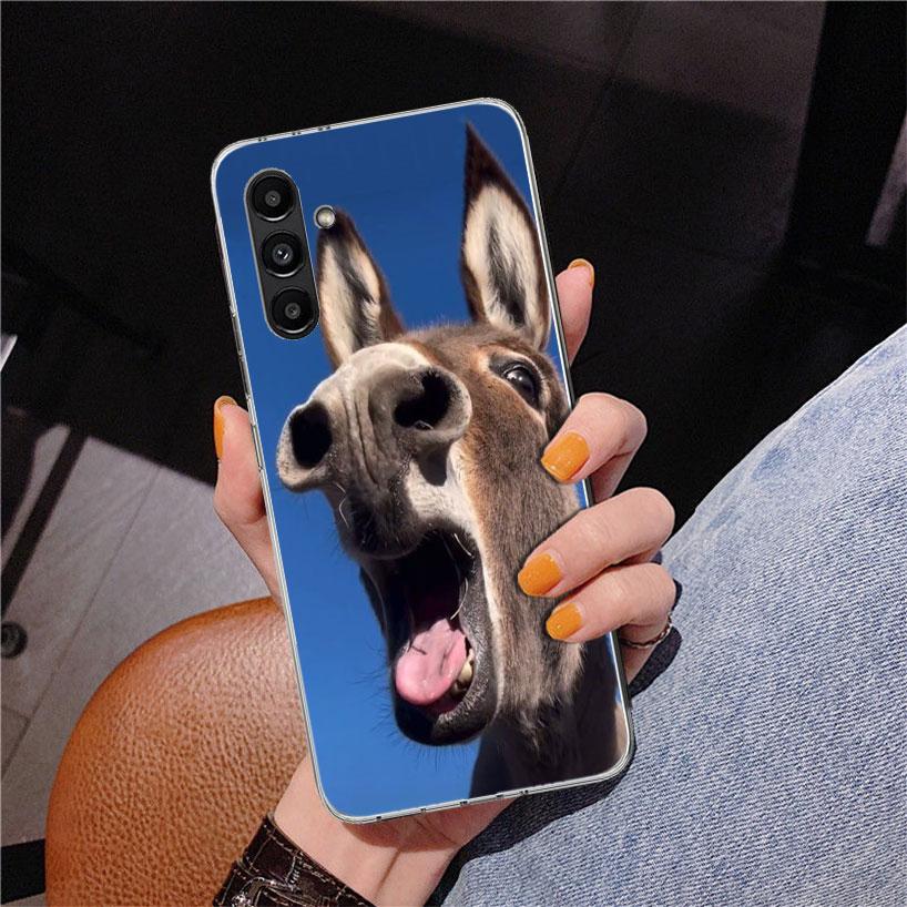 Funny Donkey Phnoe Case for Samsung Galaxy A17 A37 A57 A16 A26 A36 A56 A15 A14 A13 A55 A54 A53 A35 A34 A33 A25 A24 A23 A52 Galax
