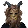 Beauty Beast Latex Mask Halloween Cosplay Costume Horror Party Prop Adults