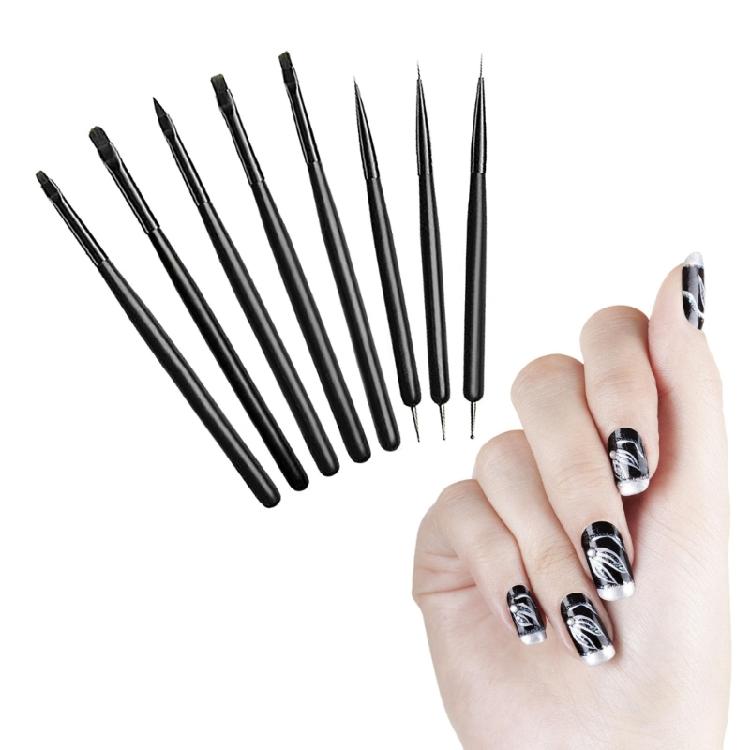 8 Pcs/Set Nails Art Brush Set Nails Art Kits Nails Art Painting Set Nail Brushes Manicure Tool Nail Painting Brush Set